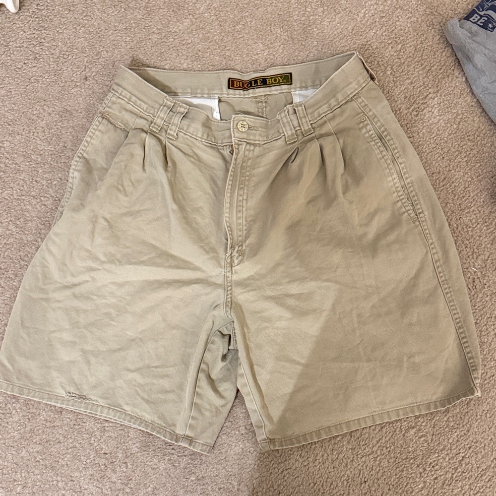 Bugle Boy Men's Khaki Flat Front Shorts